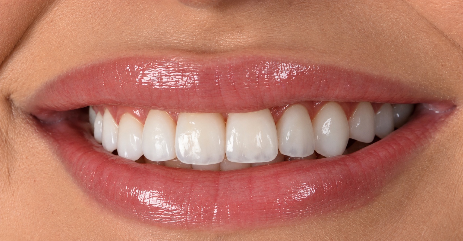Detalhe do sorriso da paciente no Caso 02